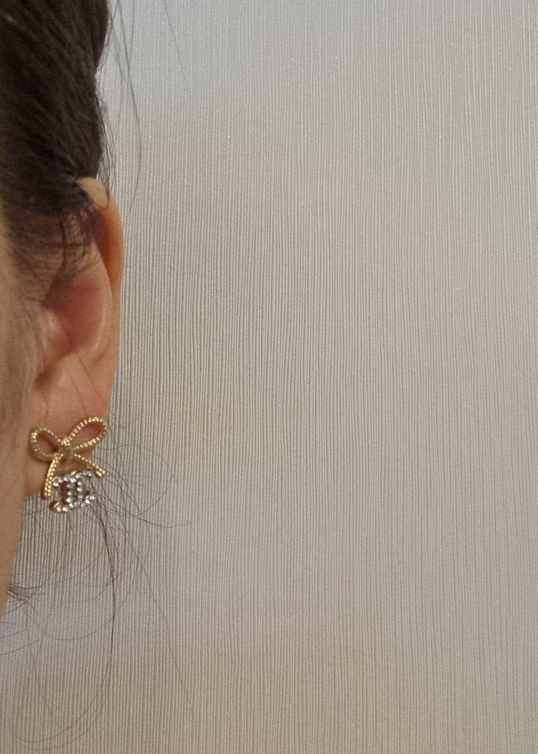 샤넬 업사이클링 금장 리본 귀걸이 상품이미지6