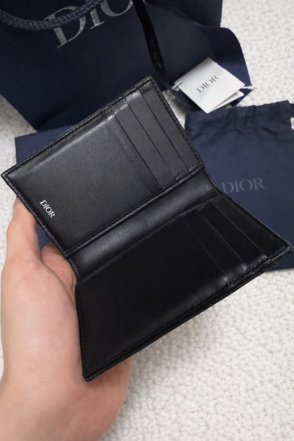디올 오블리크 오거나이저 카드지갑 블랙 백화점 풀구성 상품이미지5