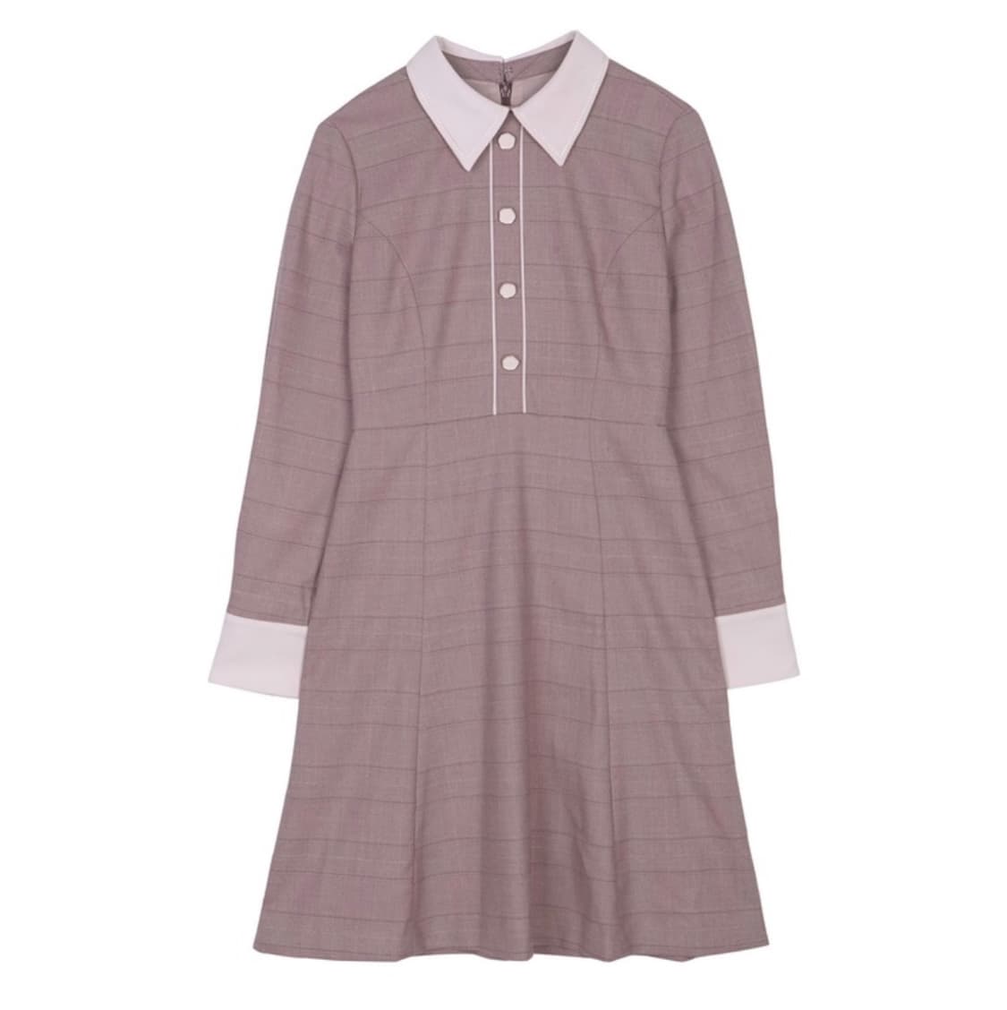 로엠 단정 체크 원피스 상품이미지1