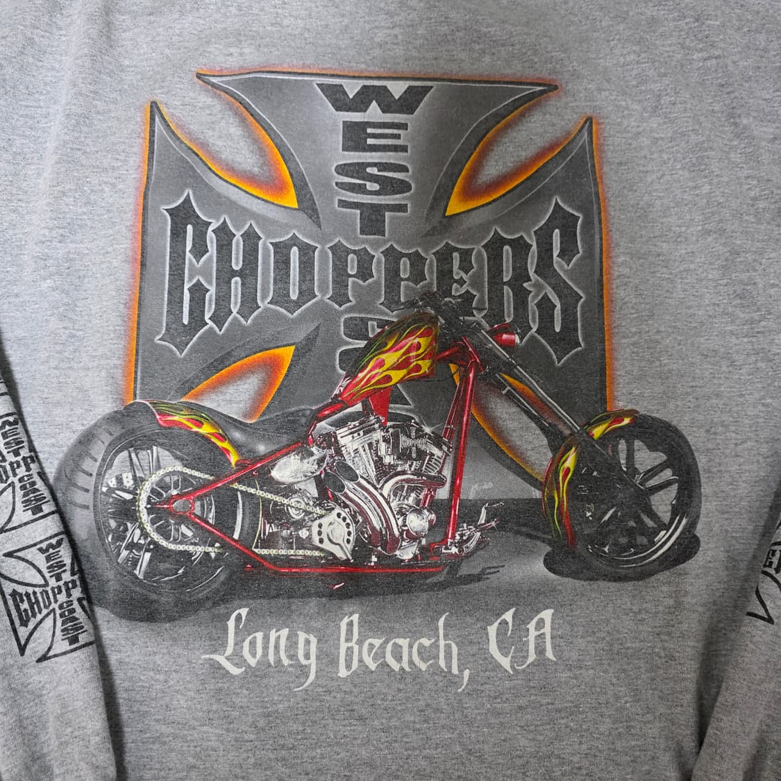[XL] 빈티지 WCC 웨스트 코스트 차퍼스 쵸퍼 롱슬리브 그레이 상품이미지2