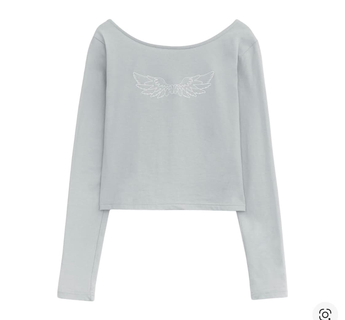 허그유어스킨 엔젤윙탑 그레이 상품이미지1