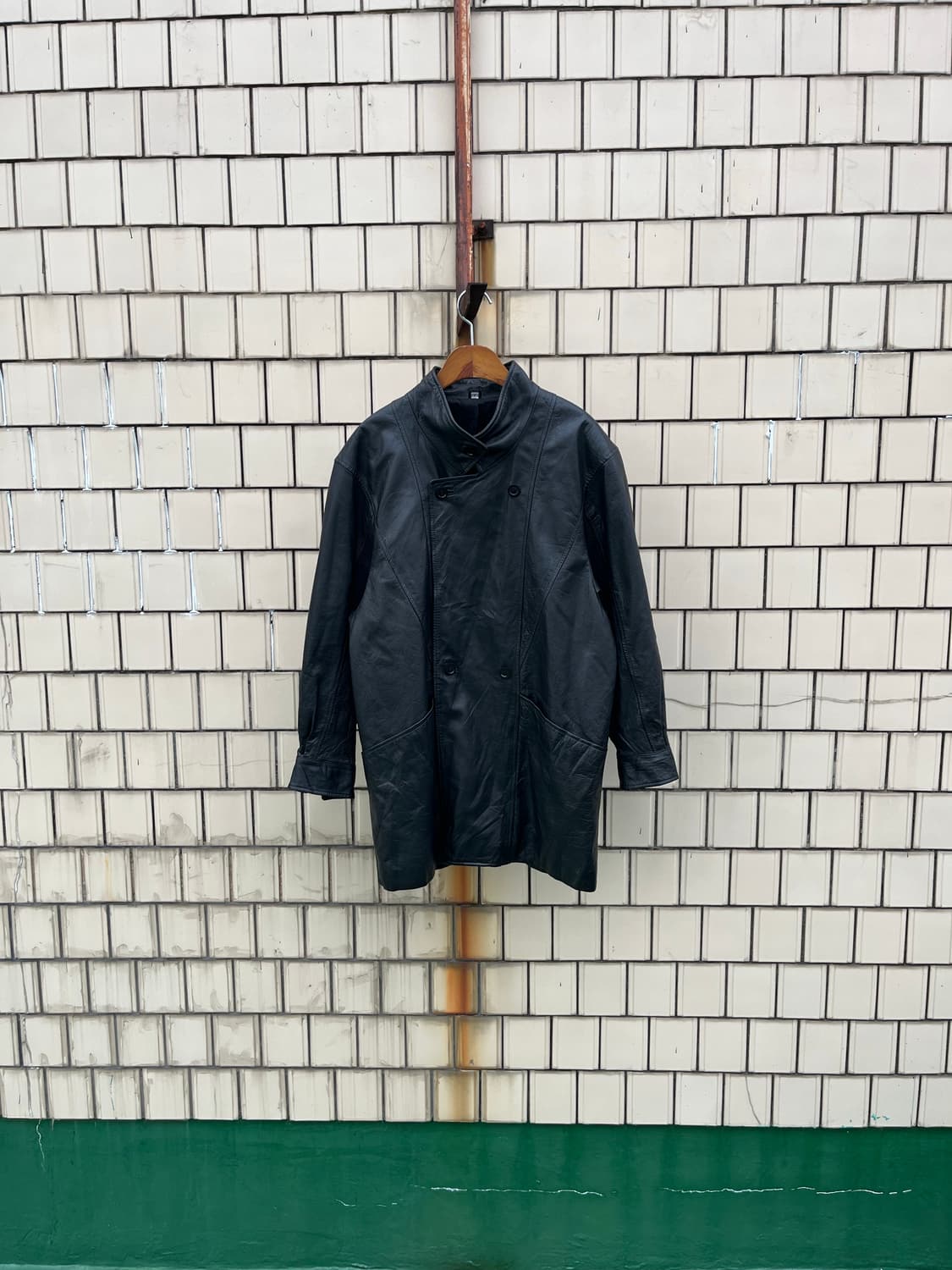 Vintage 소가죽 하이넥 카코트 상품이미지1