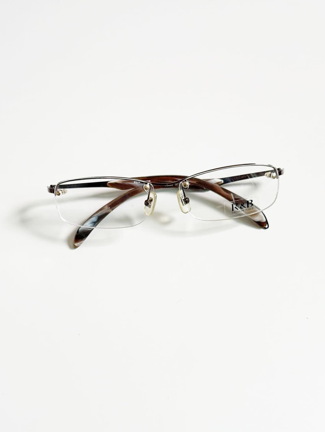 R&B Eyewear 무테 스퀘어 메탈 프레임 빈티지 안경 상품이미지1