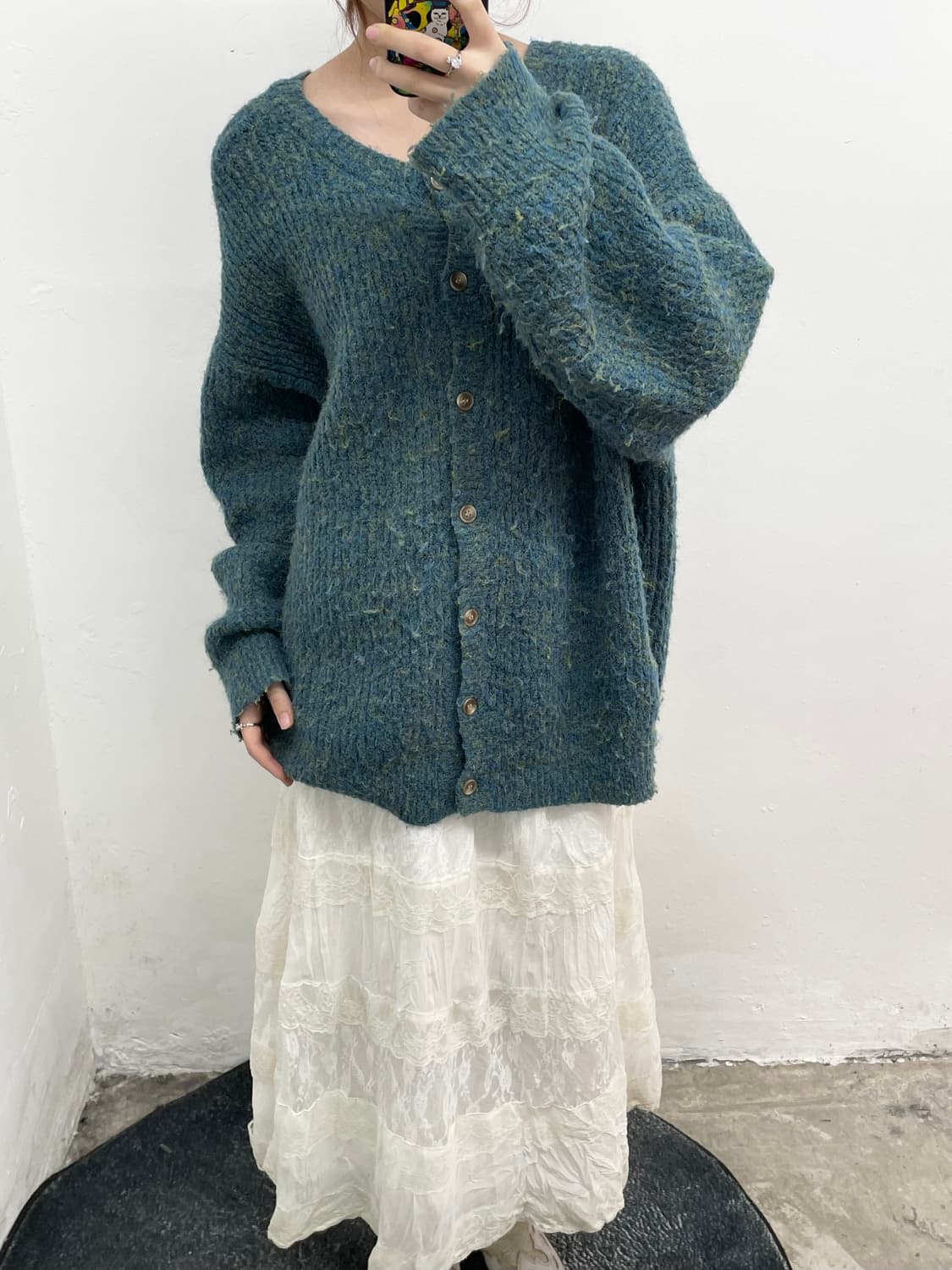 민트모리 버튼 루즈 가디건 상품이미지4