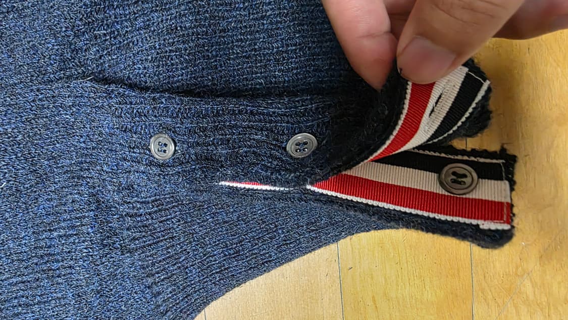 [새상품급,5]톰브라운 셰틀랜드 니트 네이비 상품이미지7