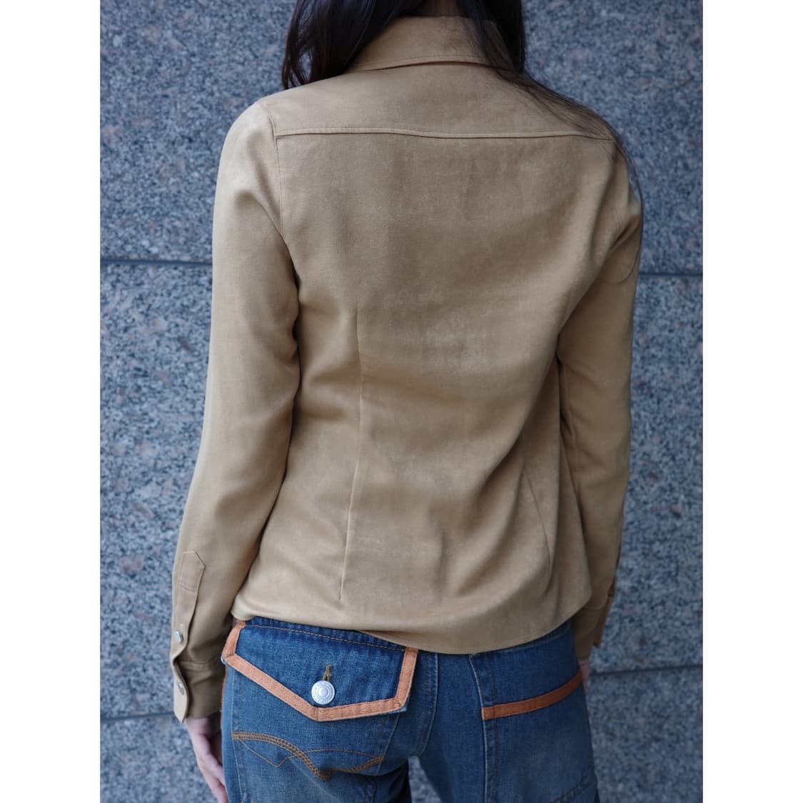 빈티지 브라운 웨스턴 스웨이드 셔츠 상품이미지5