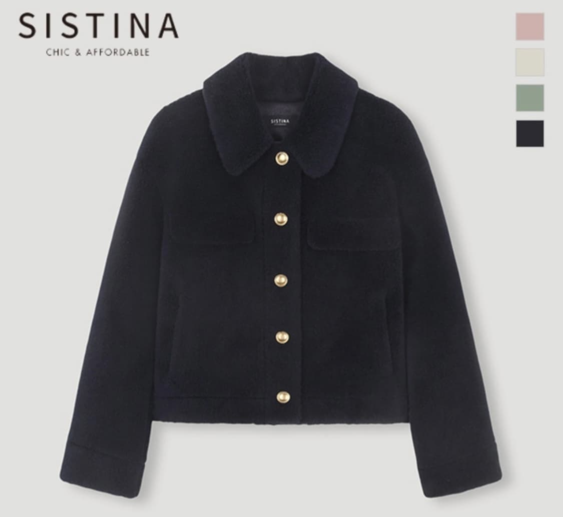 시스티나(SISTINA)부클 무스탕 크롭재킷 상품이미지1