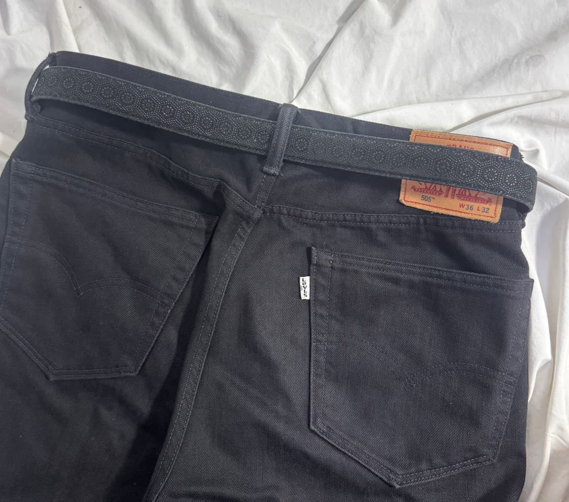 빈티지 플라워 패턴 레더 벨트 상품이미지2