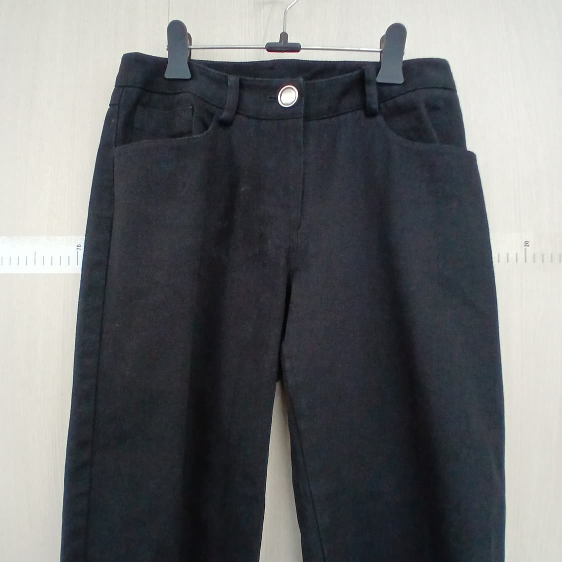 Js.뉴욕 블랙 컷팅 데님 팬츠 상품이미지2