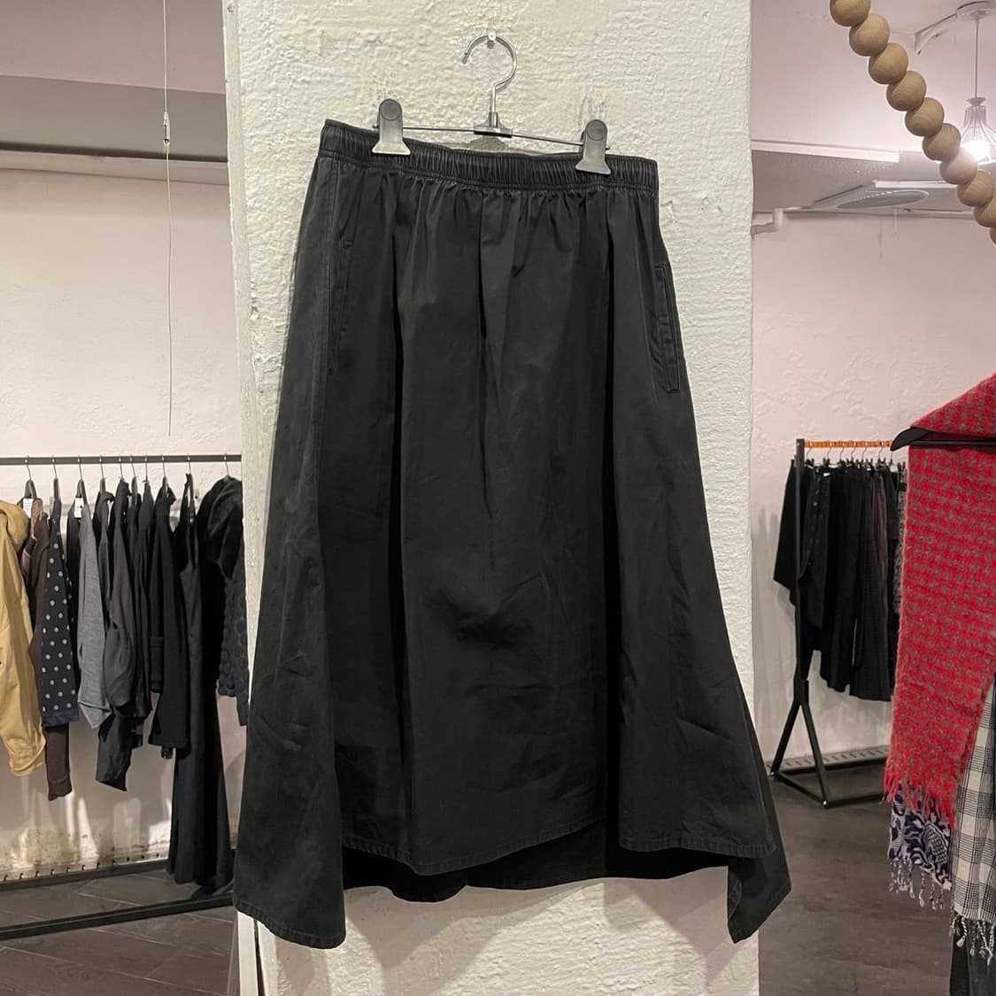 요지야마모토 워시드 비대칭 스커트 상품이미지1