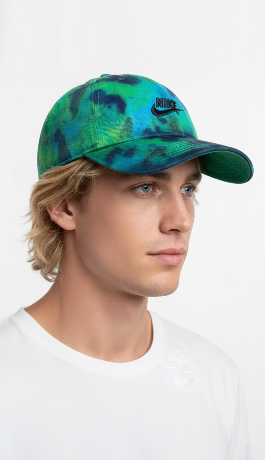 나이키 초레어 빈티지 커스텀 녹색/블루 지구 그린플래닛 볼캡 모자 여행 상품이미지9