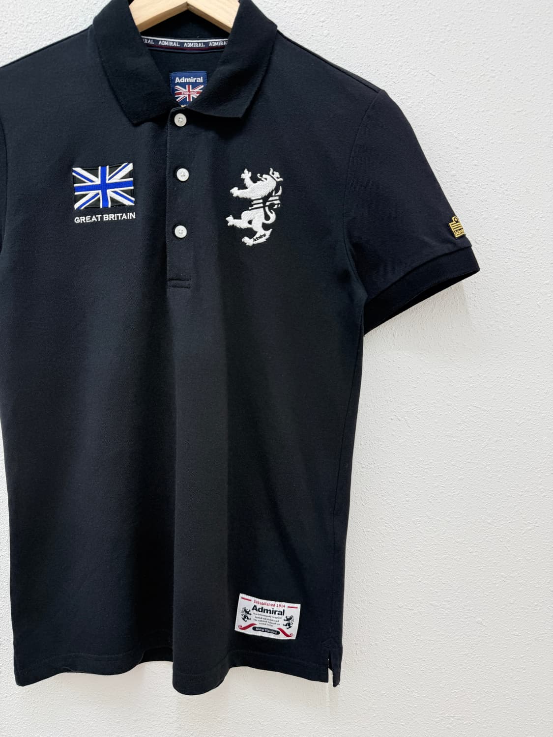 빈티지 Nicole Club for Men 블랙 자수 카라티 상품이미지4