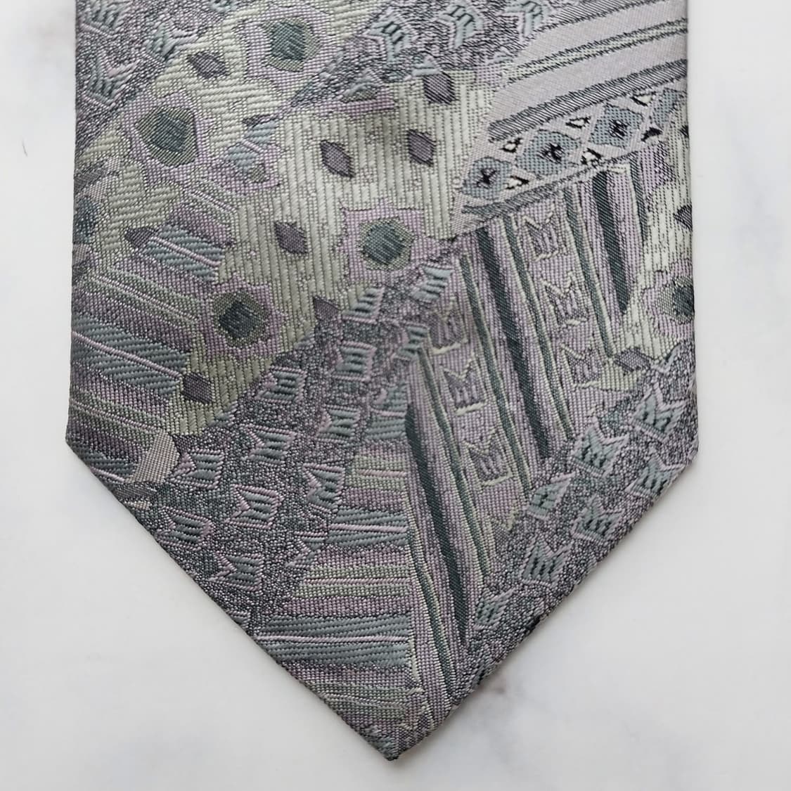 겐조 실크 그레이 지오메트릭 넥타이 9cm A~B등급 K1090
 상품이미지8