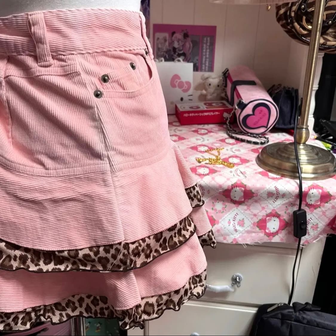 [ 나눔 ] 딸기우유 핑크 레오파드 캉캉 스커트 히메갸루 핀터 y2k 상품이미지2