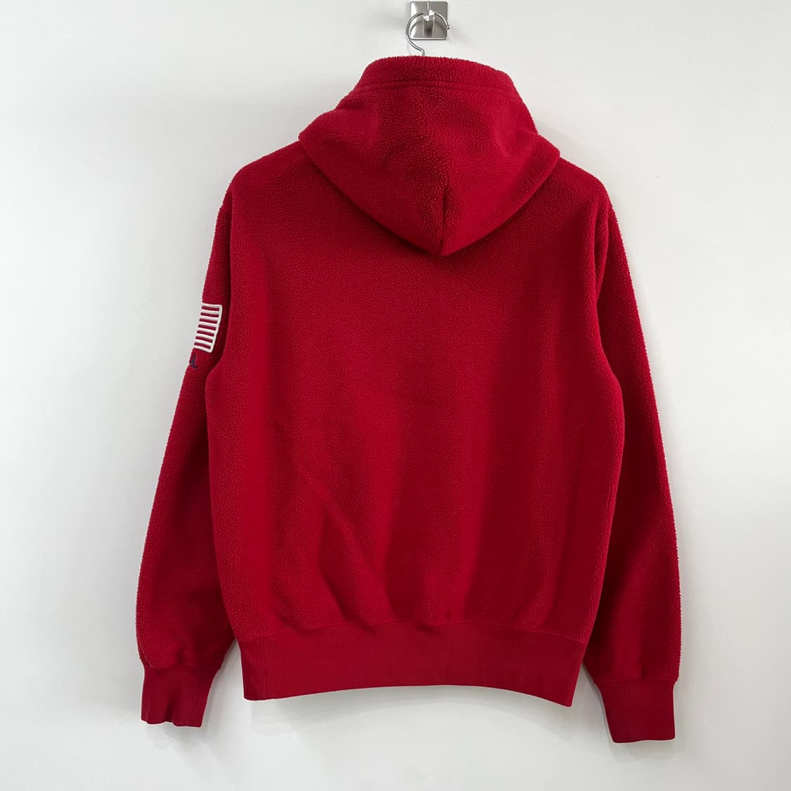 폴로 랄프로렌 USA 성조기 플리스 레드 후드티 상품이미지3