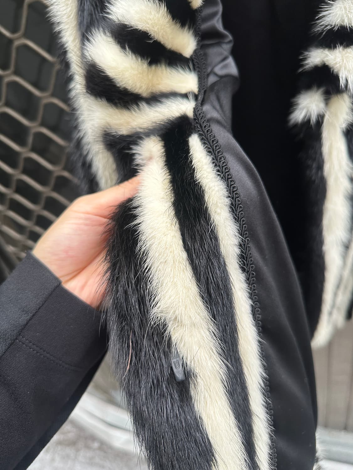 Mink lambs leather point fur jacket 상품이미지3