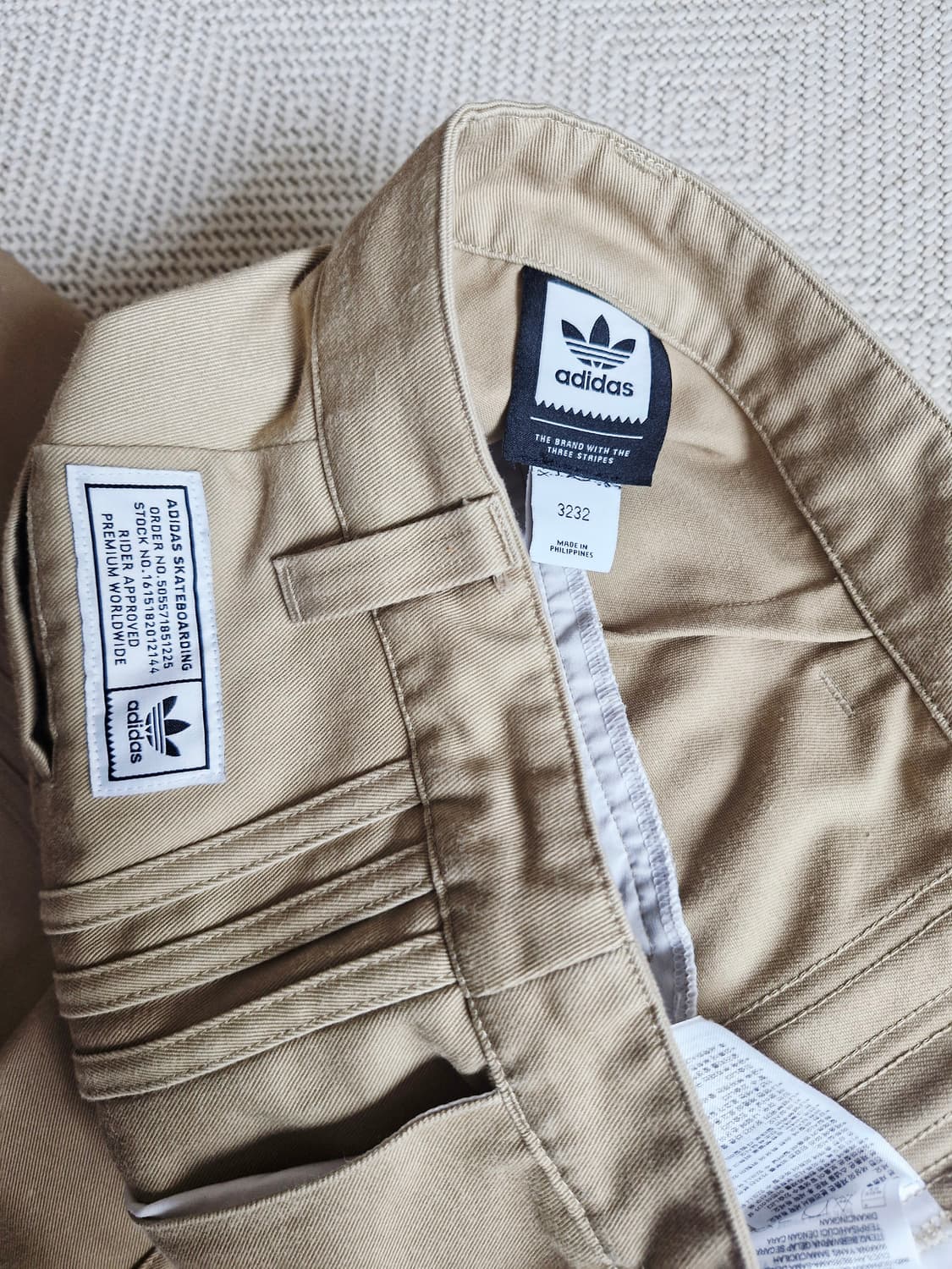 아디다스 스케이트보딩 삼선 치노팬츠 32 상품이미지6