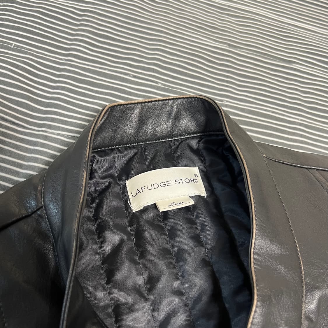 라퍼지 버프워시 인시전 바이커 자켓 L 상품이미지6