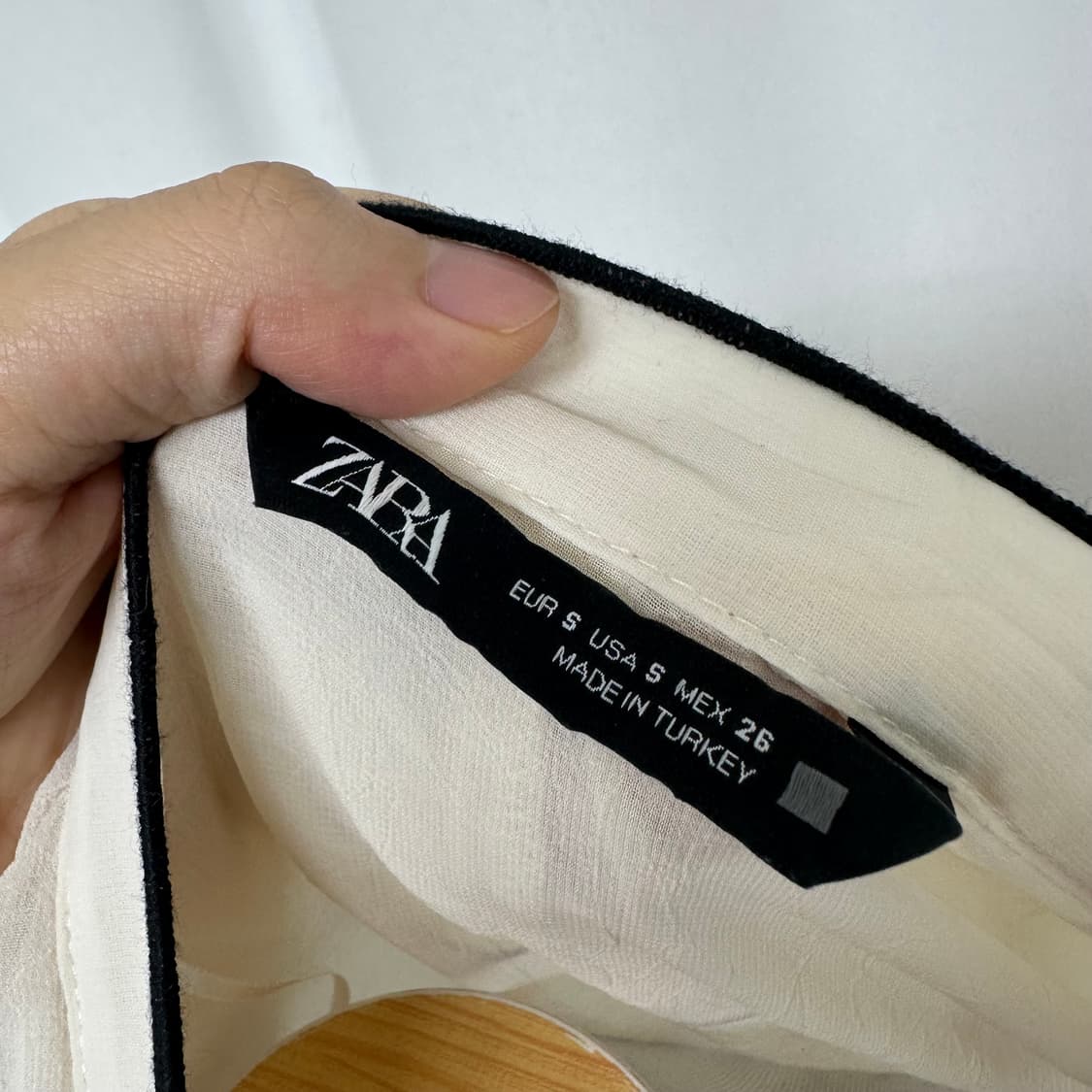 자라 여자 시스루 프릴 블라우스 S 상품이미지9