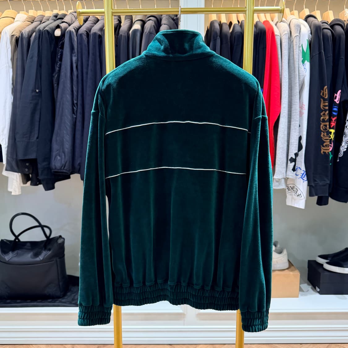 XS사이즈 / 셀린느 벨벳 트랙자켓 집업 그린  상품이미지6
