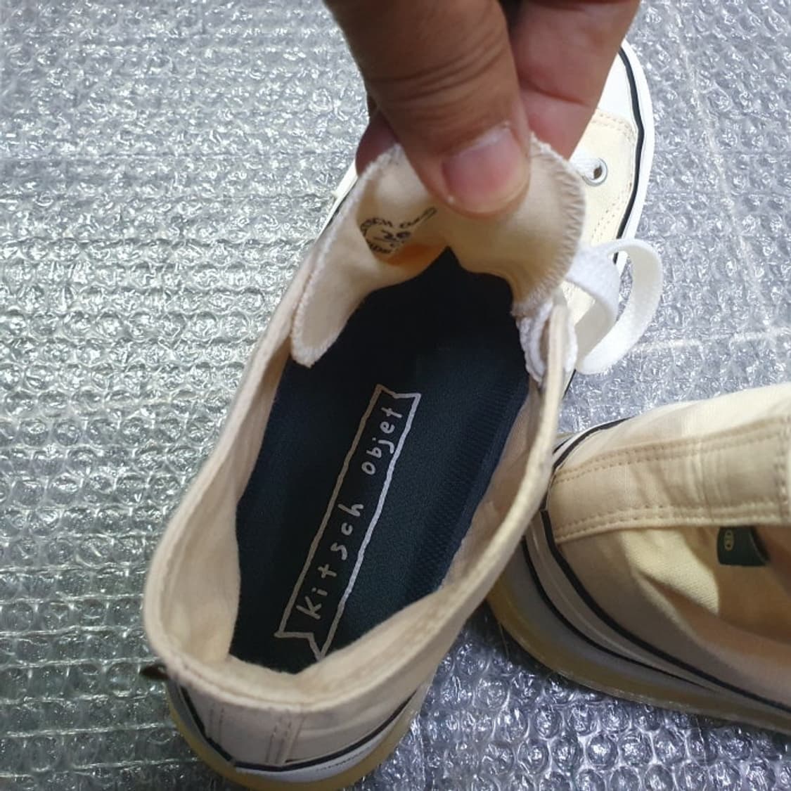 키치오브제 에어스니커즈 charire-cream(260) 상품이미지4