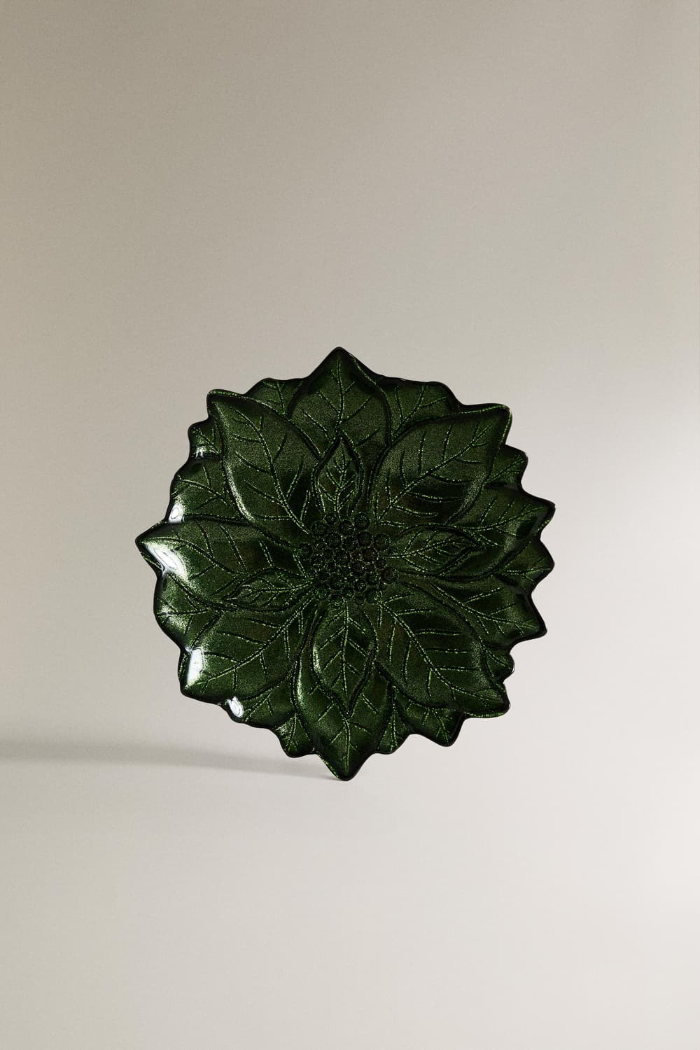 자라홈 크리스마스 포인세티아 유리 앞접시 상품이미지2