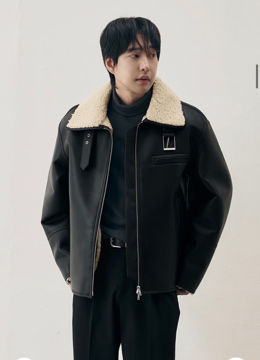 (새상품)(L) 드로우핏 시어링 미니멀 무스탕 자켓 [BEIGE] 판매 상품이미지8