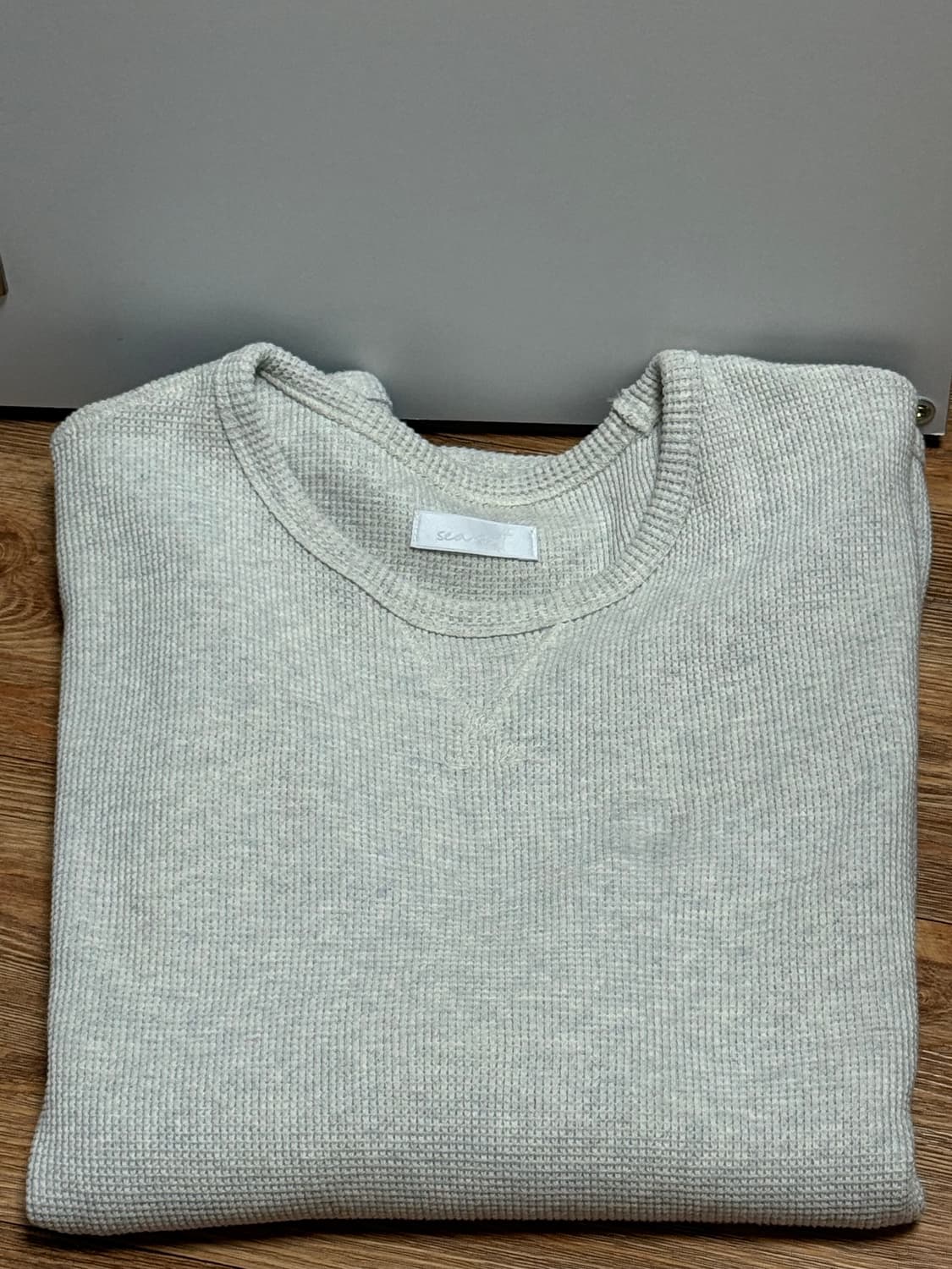 씨솔트 와플 립 롱슬리브 오트밀 2사이즈 상품이미지3