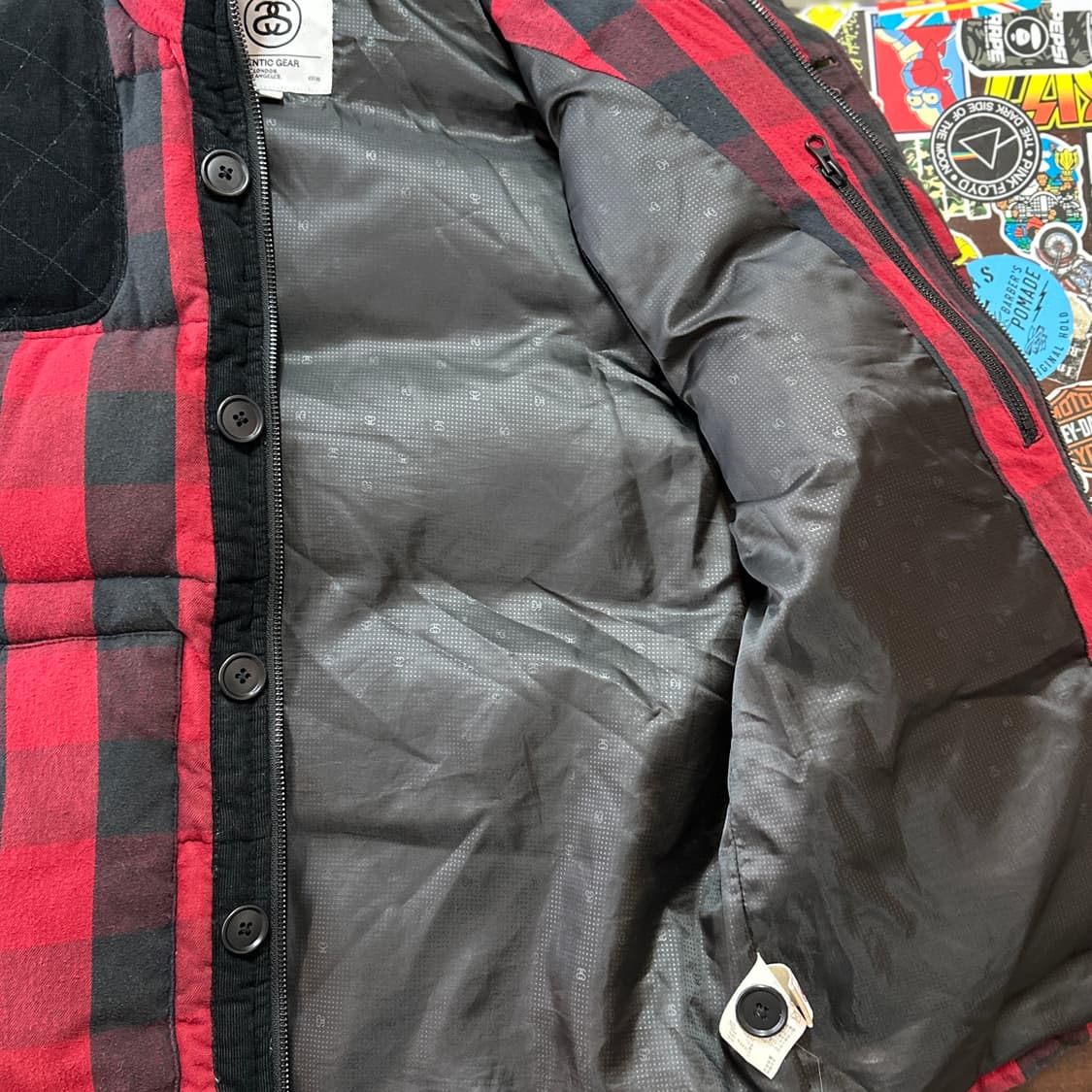 스투시 버팔로 체크 다운 베스트 M 상품이미지6