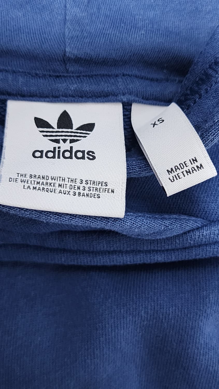 아디다스 여성 삼선 크롭 후드티 XS 상품이미지3