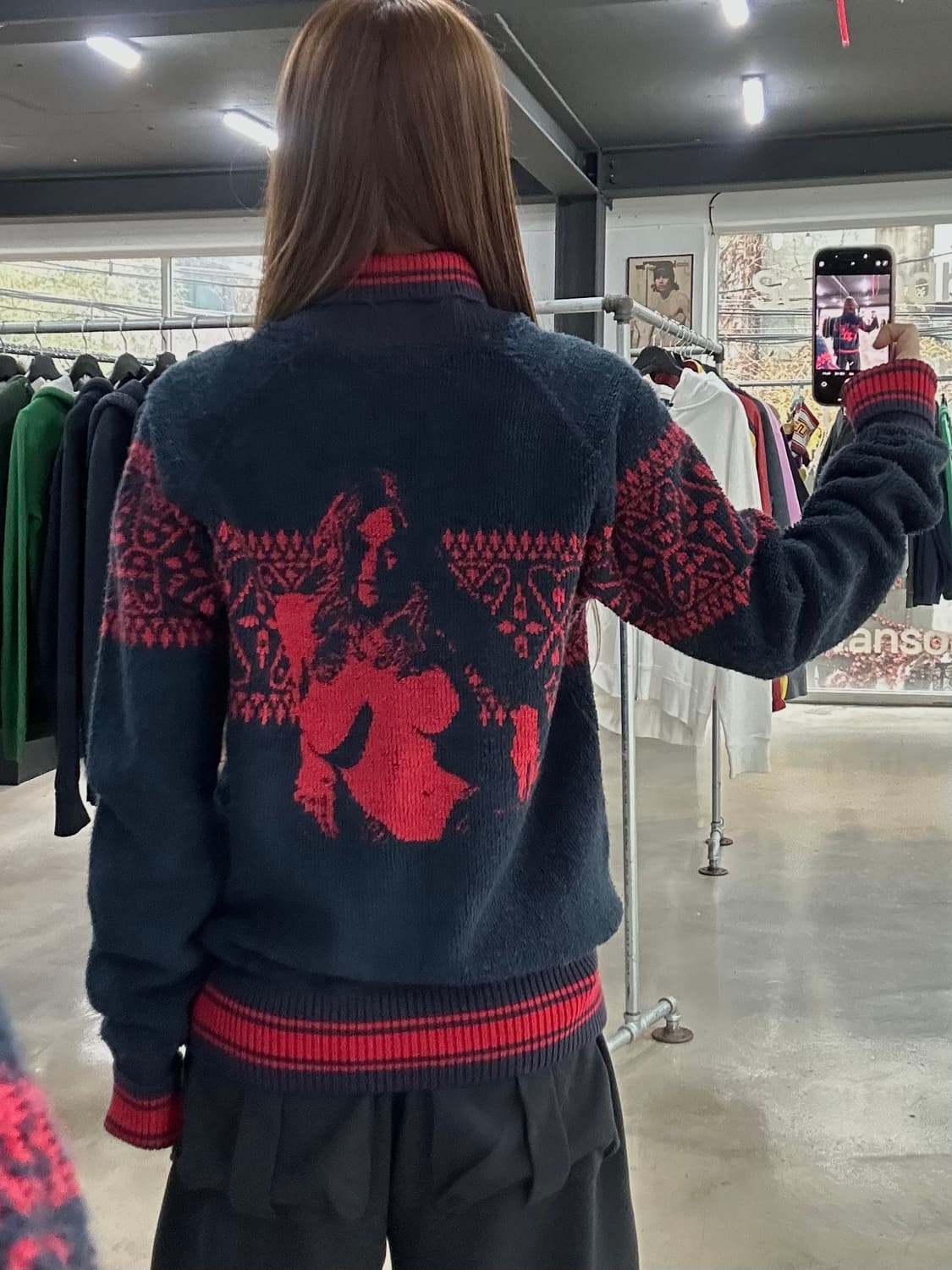 히스테릭글래머 히스걸 하트노르딕 헤비테리 바시티자켓 상품이미지1