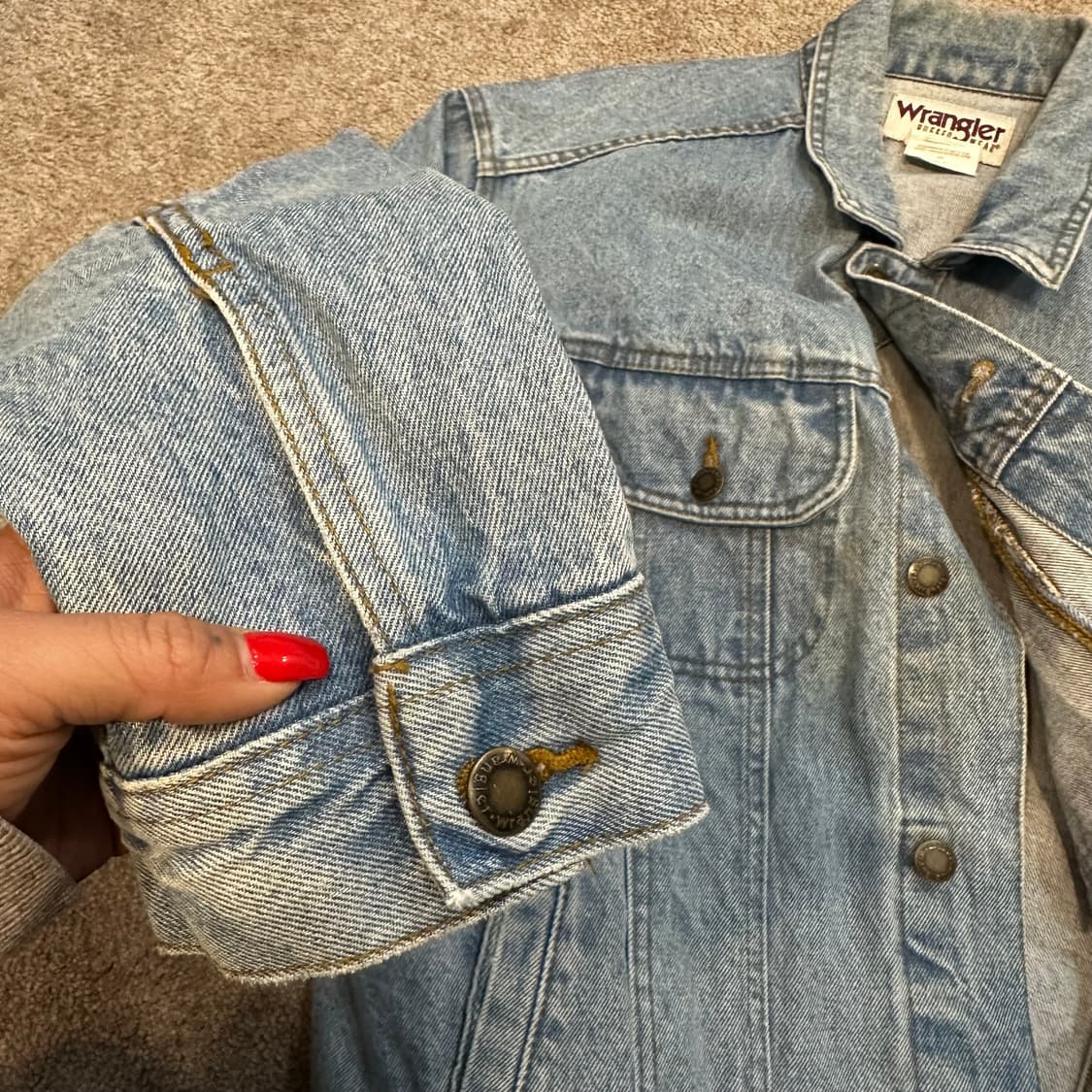 랭글러 USA 90s 연청 트러커 데님 자켓XL 상품이미지5