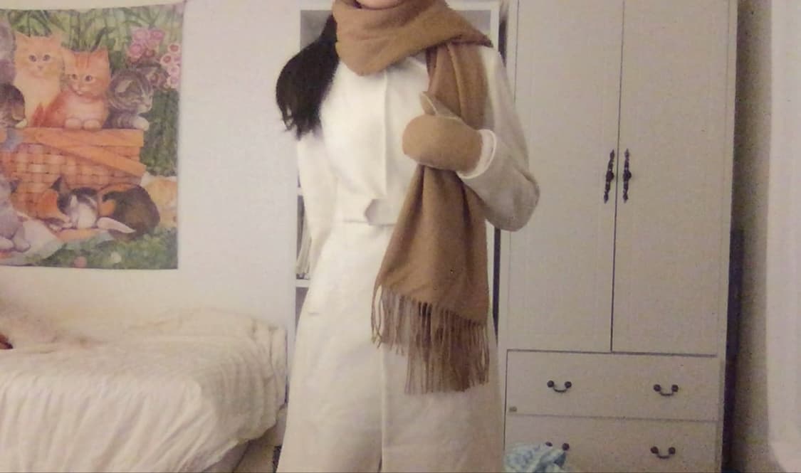 Moda International ivory wool long coat 상품이미지7