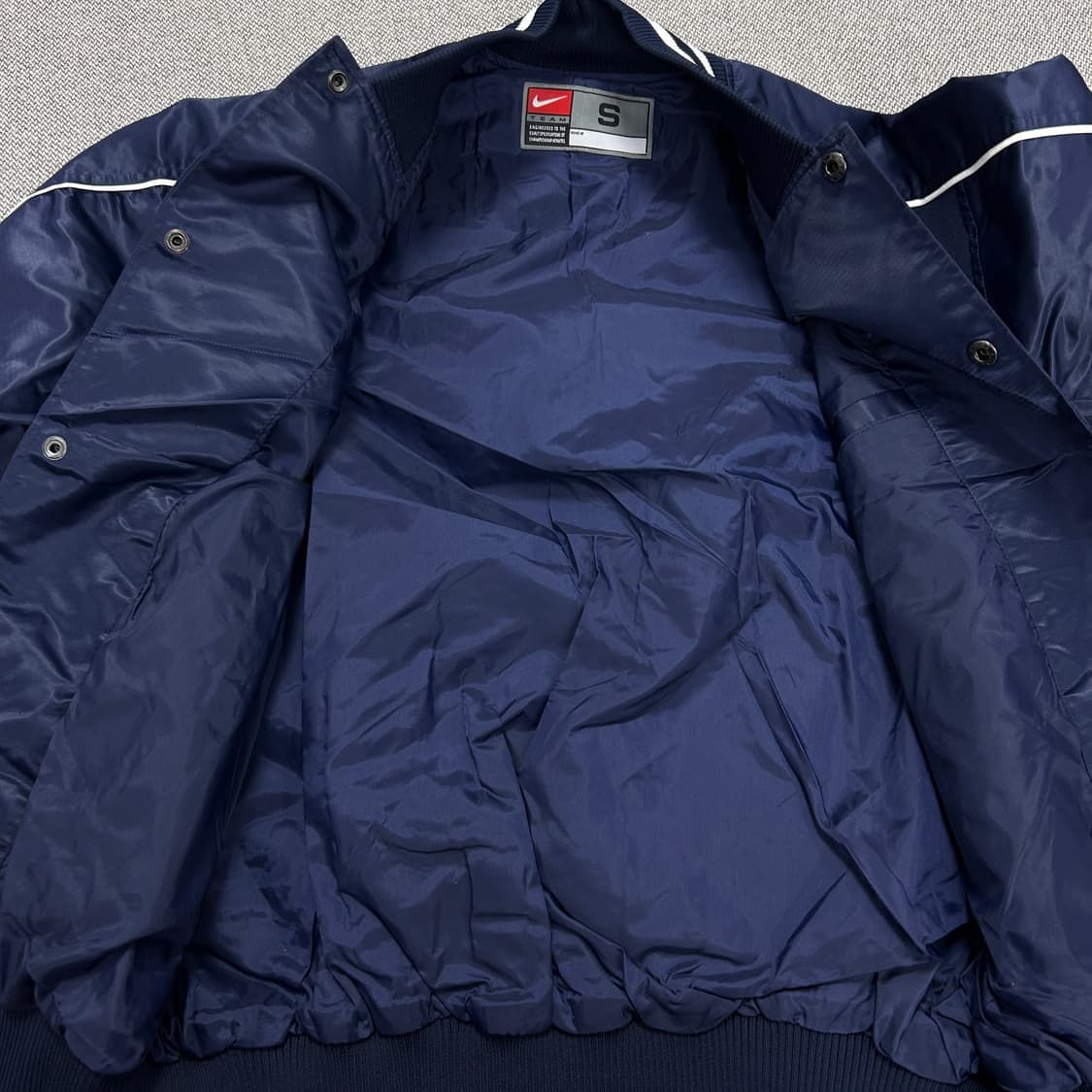 나이키 올드스쿨 네이비 파이핑 베이스볼 자켓(S) 상품이미지4