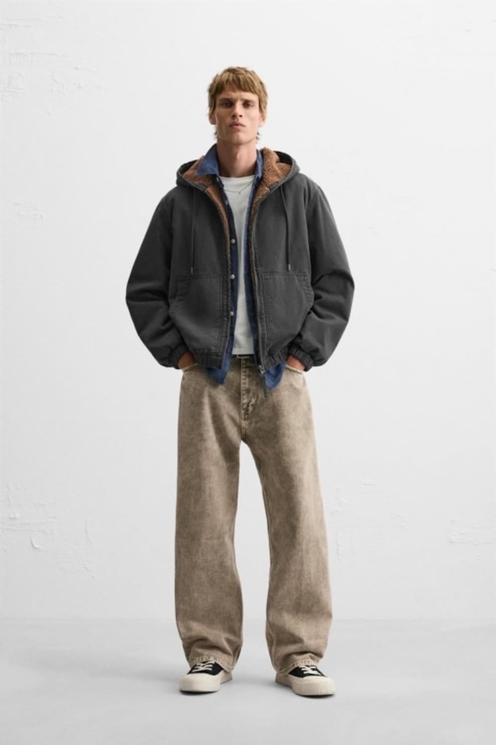 자라 콤비후드점퍼 상품이미지1