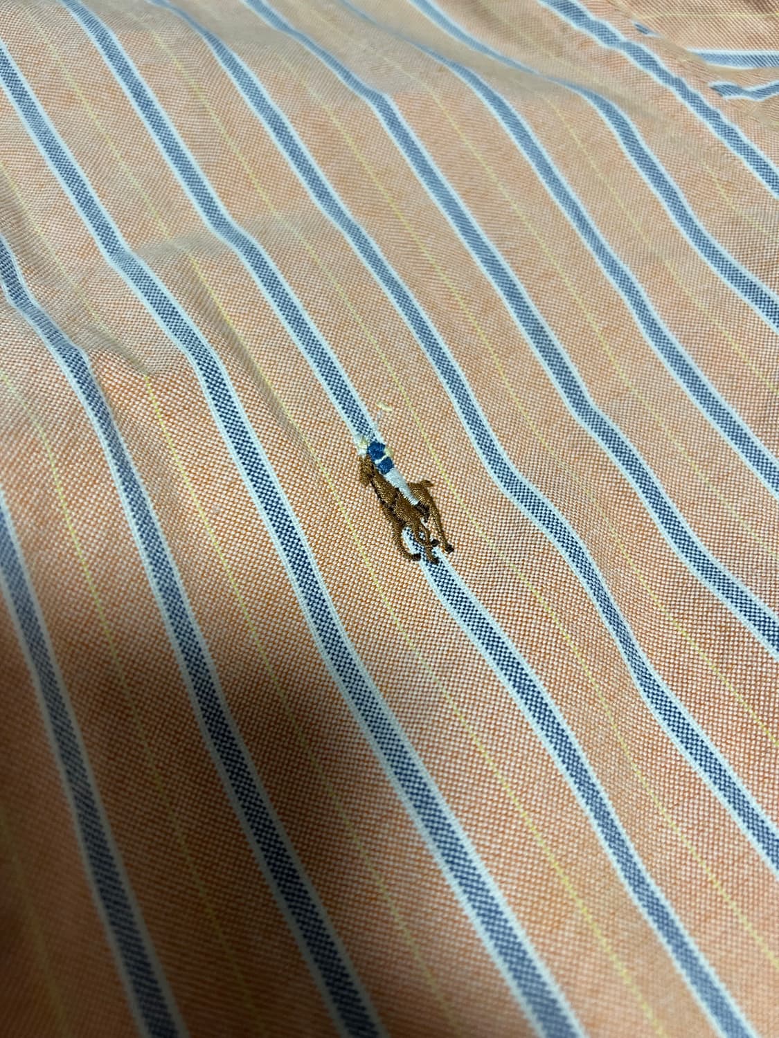 폴로랄프로렌 오렌지/블루 스트라이프 셔츠(XL) 상품이미지4