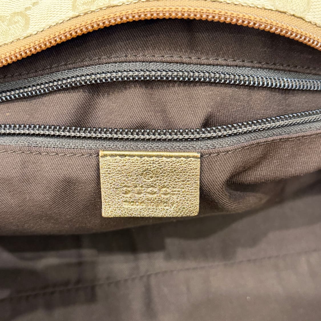 구찌 캔버스 토트백 GG 로고 핑크 패브릭 핸들 디테일 베이지 상품이미지7