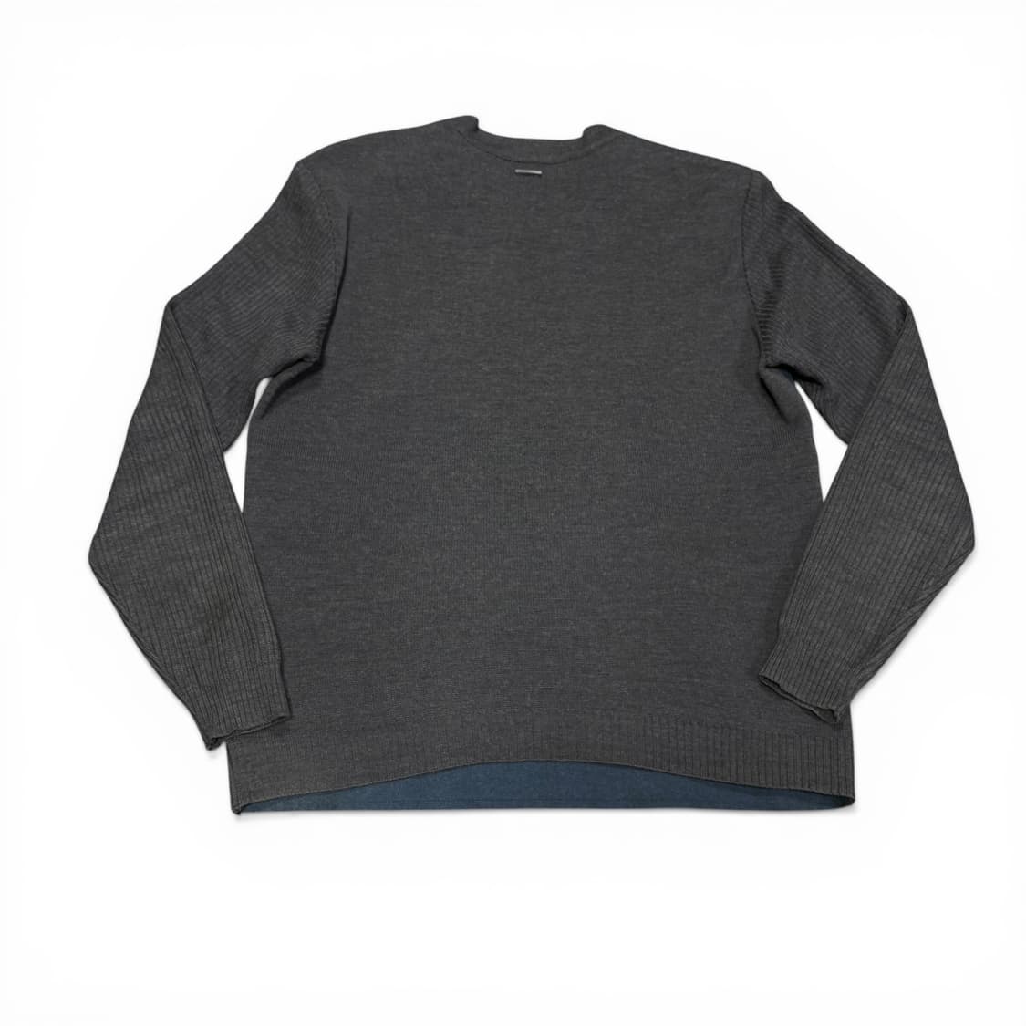 48 100 솔리드옴므 캐시미어 블렌드 배색 헨리넥 니트 상품이미지2