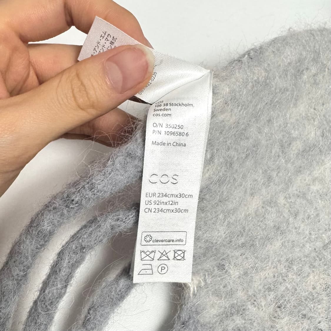 cos 모헤어 머플러 그레이 상품이미지4