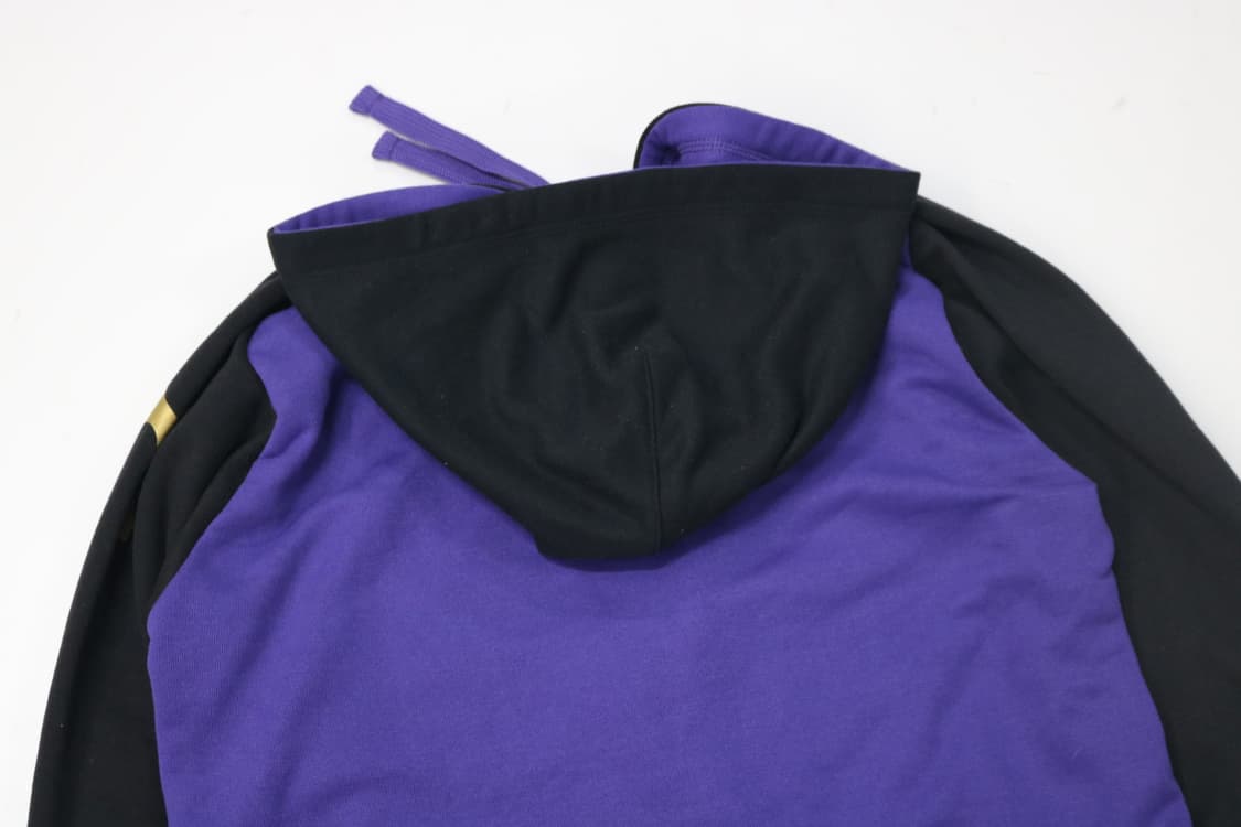 푸마 블랙 퍼플 배색 골드 로고 후드 집업 상품이미지7