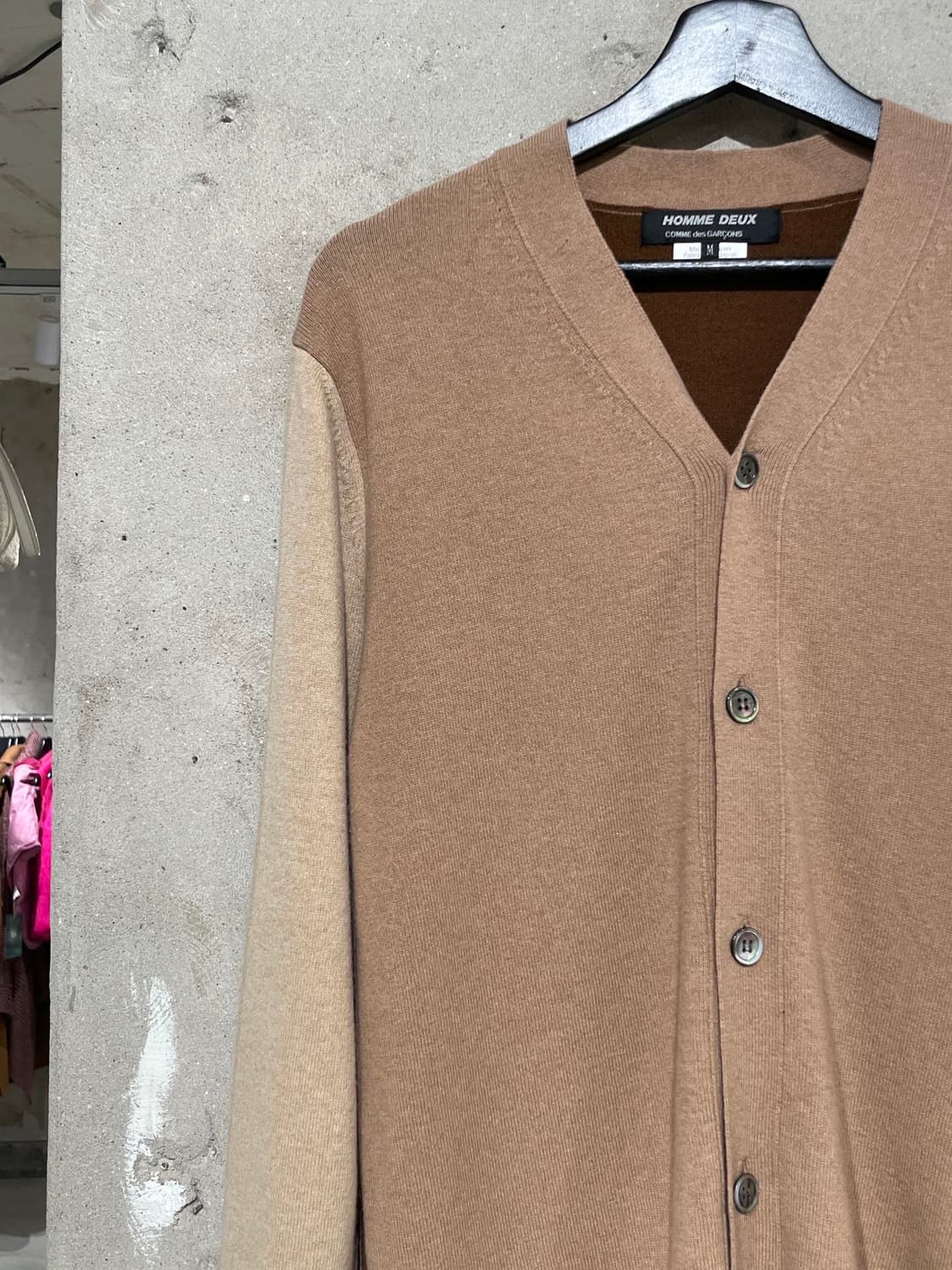 꼼데가르송 옴므 듀스 파트 톤 울 가디건 상품이미지2