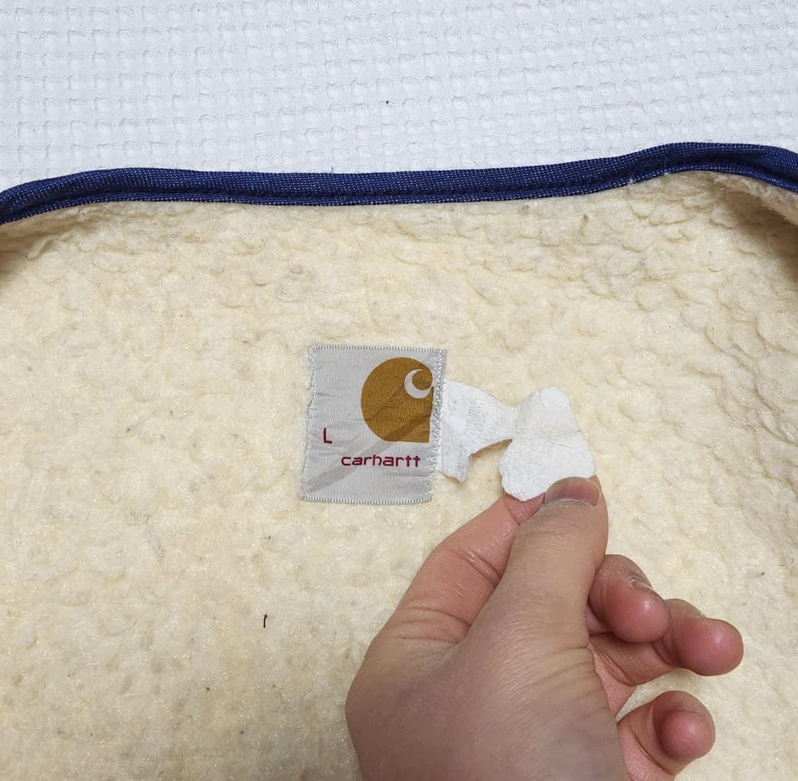 칼하트 80s 청 데님 안감 쉐르파 베스트 조끼 자켓 상품이미지7