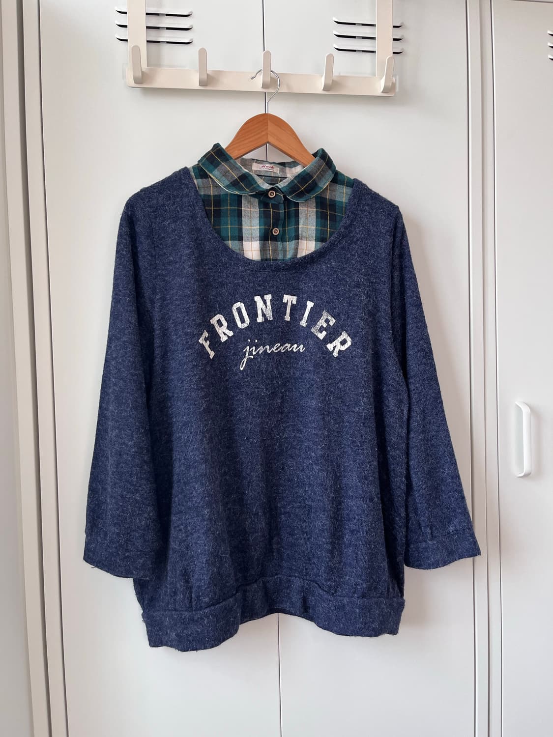 Musk 너드 셔츠 레이어드 니트 티셔츠 상품이미지4