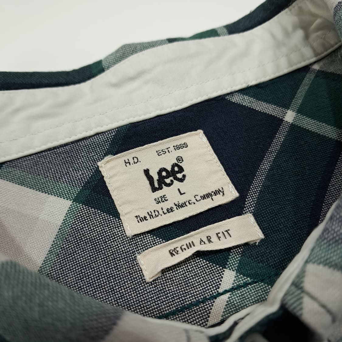 CL376 L 리 KANSAS 1889 체크 버튼다운 셔츠 남방 상품이미지4