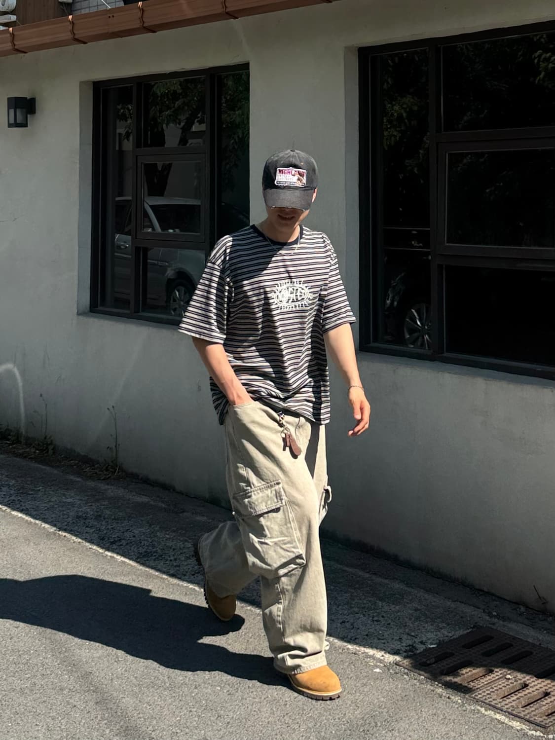 단가라 오버핏 반팔티 (택포가격) 상품이미지9