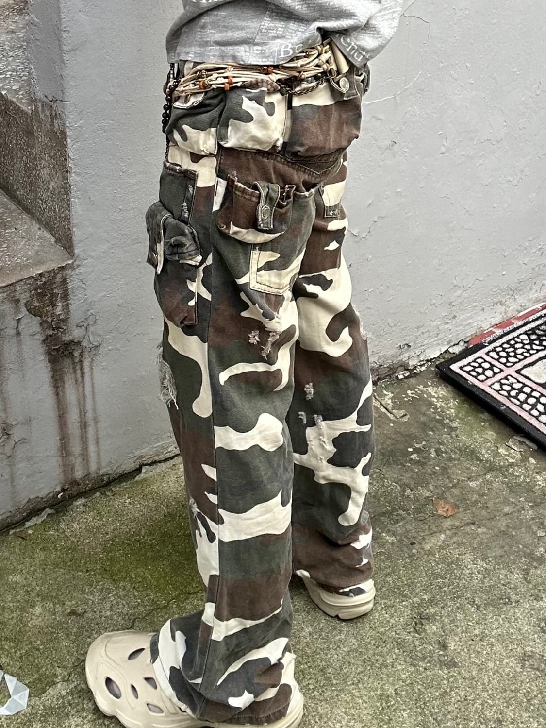 *rare* 빈티지 00s 그런지 기믹 밀리터리 부츠컷 카고팬츠  상품이미지3