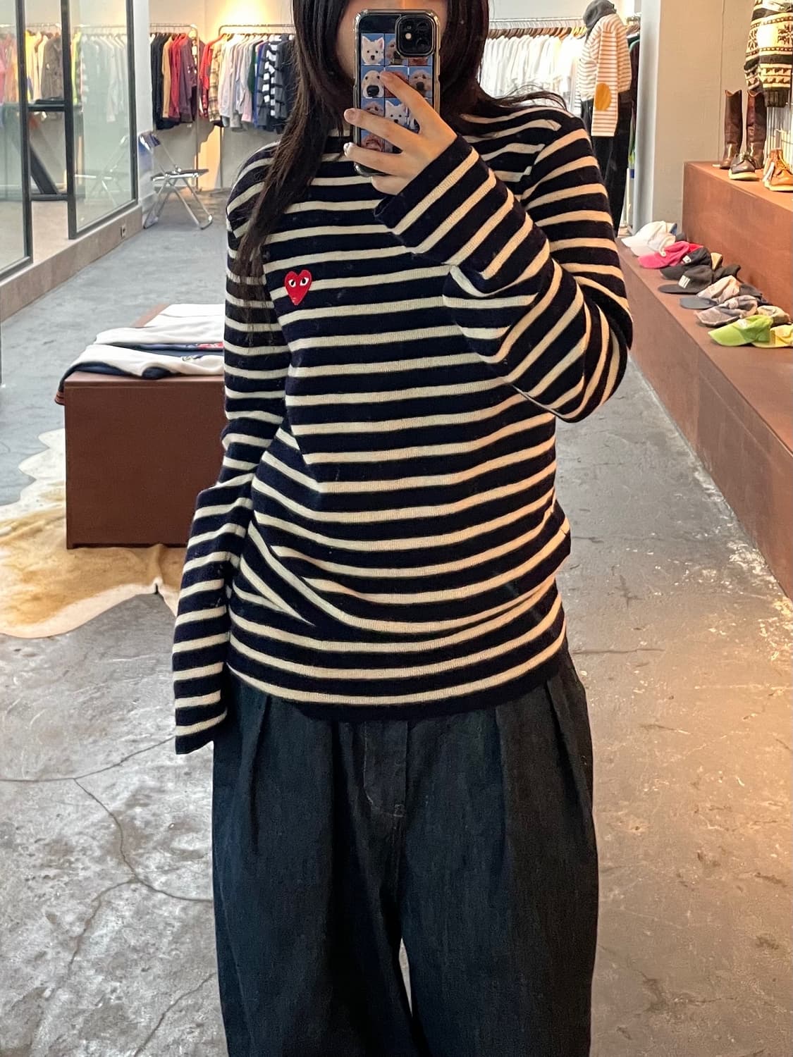 꼼데가르송 스트라이프 니트 H312 상품이미지1
