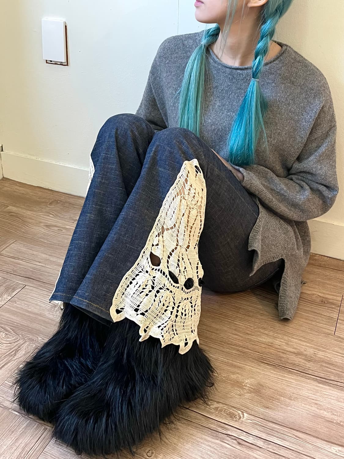 Pura 레이어드 데님 팬츠 상품이미지9