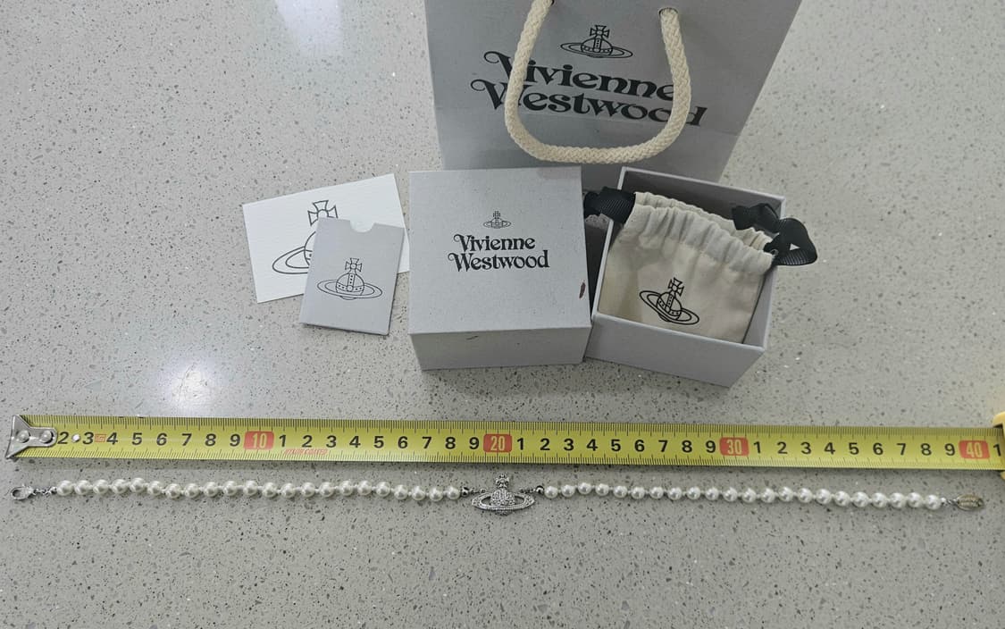 [미사용급] 비비안웨스트우드 진주 초커 목걸이 [정품] 상품이미지5