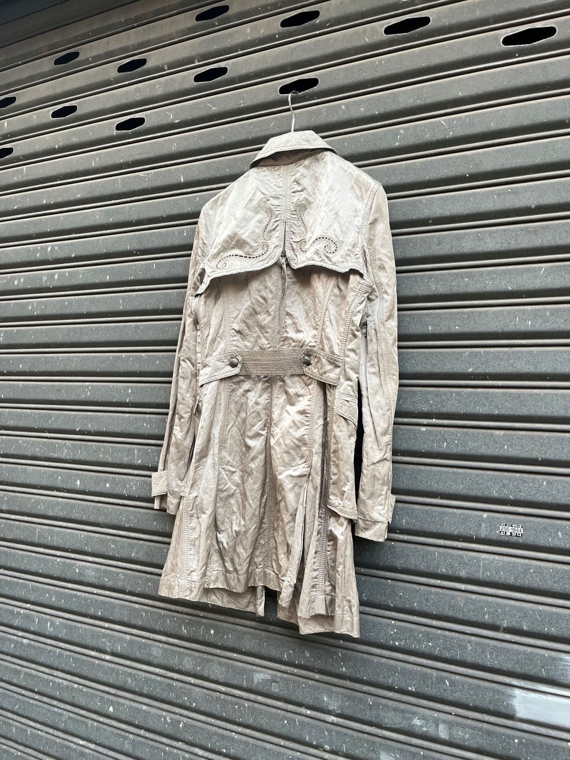 Ermanno Scervino 코튼 나일론 혼방 롱 자켓  상품이미지7